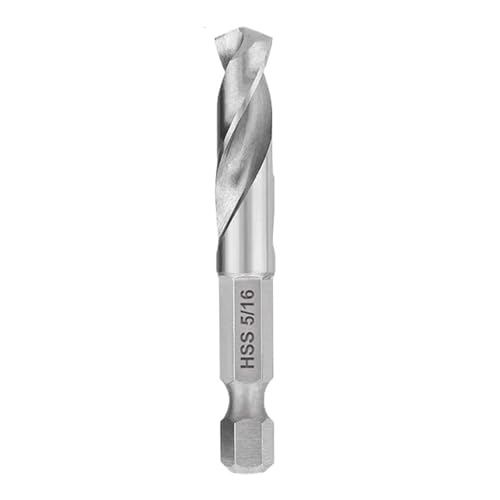 1PC/5PCS Stubby Bohrer for Metall 1/4 Zoll Schnell Ändern Hex Schaft Twist Bohrer Bit Kurze länge HSS Bohrer(1PC 5/16) von Hameate