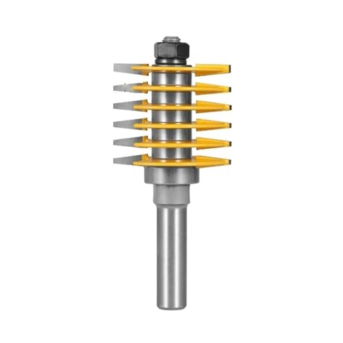 1PC 2 Zähne Einstellbare Finger Joint Router Bit Holz Fräser for Holz Bit Planfräser Schaftfräser(12.7x47.6x4) von Hameate