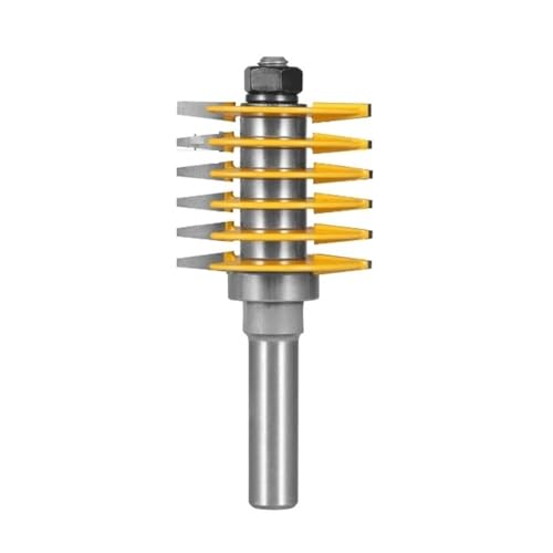 1PC 2 Zähne Einstellbare Finger Joint Router Bit Holz Fräser for Holz Bit Planfräser Schaftfräser(12x47.6x4) von Hameate