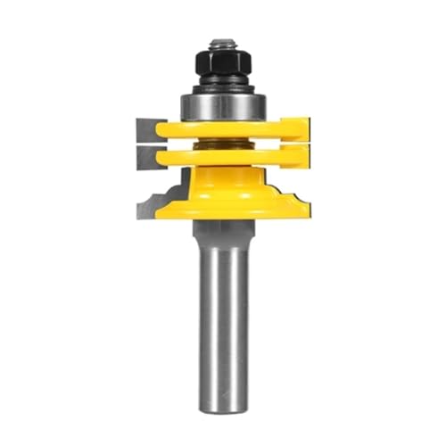 1PC Glas Tür Schiene & Stile Reversible Bit Router Bit Holzbearbeitung Fräser for Holz Bit Planfräser Schaftfräser(12.7x44.5x12.7) von Hameate