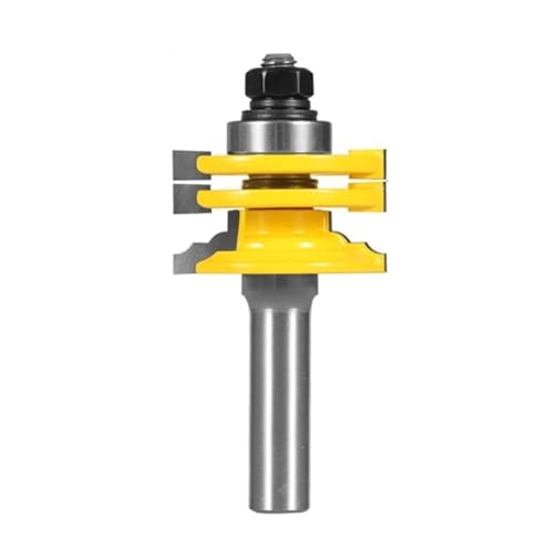 1PC Glas Tür Schiene & Stile Reversible Bit Router Bit Holzbearbeitung Fräser for Holz Bit Planfräser Schaftfräser(12x44.5x12.7) von Hameate