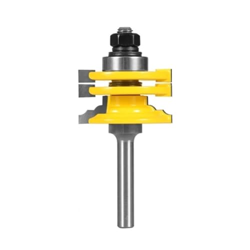 1PC Glas Tür Schiene & Stile Reversible Bit Router Bit Holzbearbeitung Fräser for Holz Bit Planfräser Schaftfräser(8x44.5x12.7) von Hameate