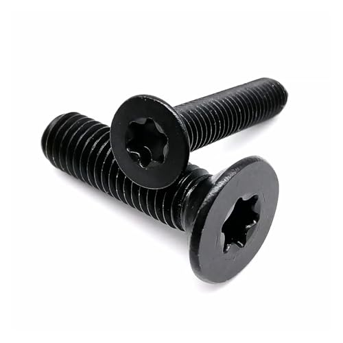 2 STÜCK/5 STÜCK/10 STÜCK M5 M6 M8 Schwarz 304 A2-70 Edelstahl Sechskantschraube Sechskantkopf Flache Senkschraube(12mm,5pcs M8) von Hameate