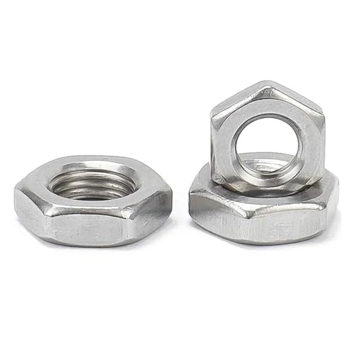 2 STÜCKE/5 STÜCKE/10 STÜCKE/20 STÜCKE/50 STÜCKE M2 .5 M3 M4 M5 M6 M8 M10 M12 M14 M16 304 Edelstahl Flache Hexagon Hexagon Dünne Mutter Marmelade(10pcs M12) von Hameate