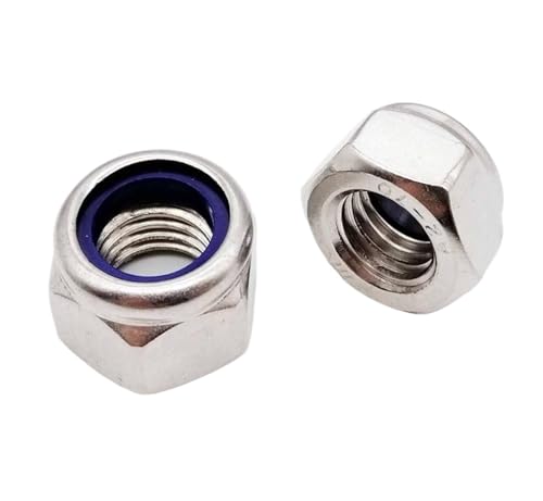 2 STÜCKE/5 STÜCKE/10 STÜCKE/25 STÜCKE 304 Edelstahl Schwarz Sechskant-Nyloneinsatz Kontermutter Selbstsichernde Kontermutter(304 stainless steel,25pcs M3.5) von Hameate