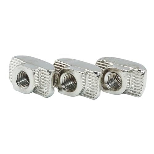 20 STÜCKE/30 STÜCKE/50 STÜCKE Hammerkopf Drop In T-Mutter M3 M4 M5 M6 M8 Anschluss vernickelt for 20/30/40/45 Serie Aluminiumprofil Zubehör(20-M3 (50pcs)) von Hameate