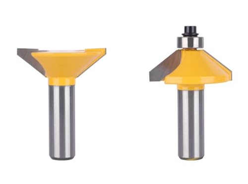 2PCS Fase Stile & Schiene Router Bit Holz Fräser for Holz Bit Planfräser Hartmetall-schaftfräser(12.7mm shank) von Hameate