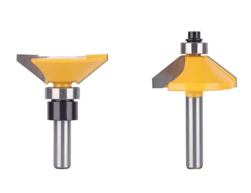 2PCS Fase Stile & Schiene Router Bit Holz Fräser for Holz Bit Planfräser Hartmetall-schaftfräser(8mm shank) von Hameate