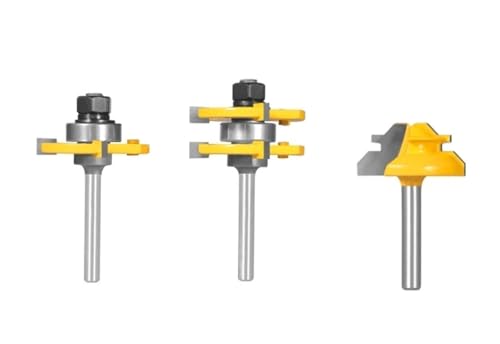 3 STÜCKE 6 MM 6,35 MM 12 MM 12,7 MM Schaftfräser Holzbearbeitung Fräser for Holz Bit Planfräser Hartmetall-schaftfräser(2) von Hameate
