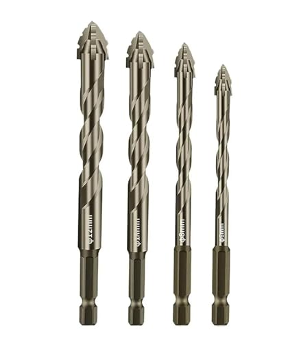 4 STÜCKE/6 STÜCKE Exzentrische Bohrer Vierkant-Sägezahn-Exzentrische Spiralbohrer Hohe Härte Abgeschrägte Spitze Gezackte Bohrer(4PCS) von Hameate