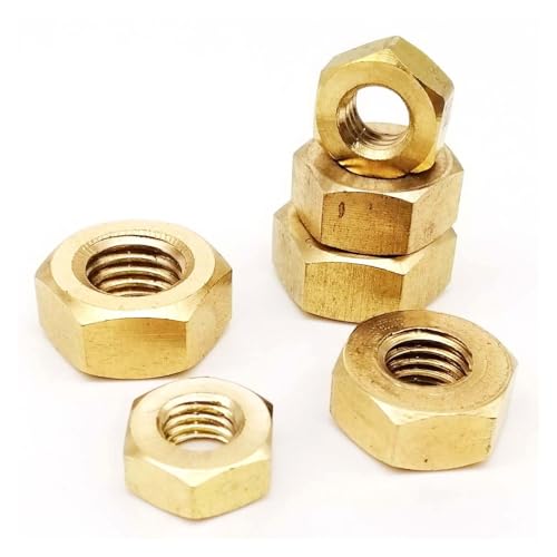 5 STÜCKE/10 STÜCKE/25 STÜCKE/50 STÜCKE/100 STÜCKE Sechskantmutter aus massivem Messing und Kupfer for M1 M1.2 M1.4 M1.6 M2 M2.5 M3 M4 M5 M6 M8 M10 M12 Schraubenbolzen(25pcs M4) von Hameate
