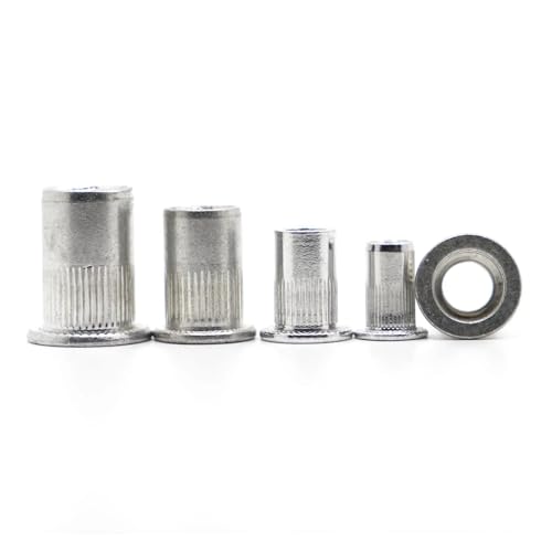 5 STÜCKE 10 STÜCKE M3 M4 M5 M6 M8 M10 M12 304 Edelstahl Carbon Aluminium Flachkopf Blindnietmutter Einsatz Rivnut Nutsert for Schraubenbolzen(Aluminum,M4 10pcs) von Hameate