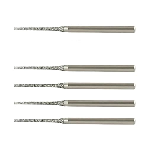 5 STÜCKE Diamant Beschichtete Bohrer Mit Glas Jade Bernstein Glas Diamant Bohrer(5PCS 1.0mm) von Hameate