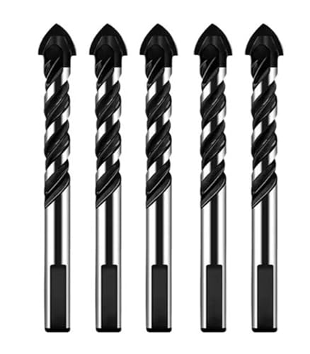 5 STÜCKE Glas Metall Fliesen Dreieck Diamant Keramik Beton Ziegel Holz Stanzen Lochsäge(10mm Set Black) von Hameate