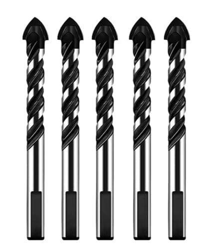 5 STÜCKE Glas Metall Fliesen Dreieck Diamant Keramik Beton Ziegel Holz Stanzen Lochsäge(12mm Set Black) von Hameate