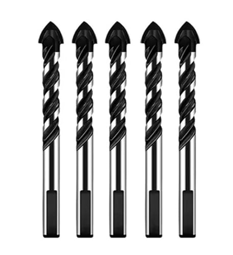 5 STÜCKE Glas Metall Fliesen Dreieck Diamant Keramik Beton Ziegel Holz Stanzen Lochsäge(6mm Set Black) von Hameate