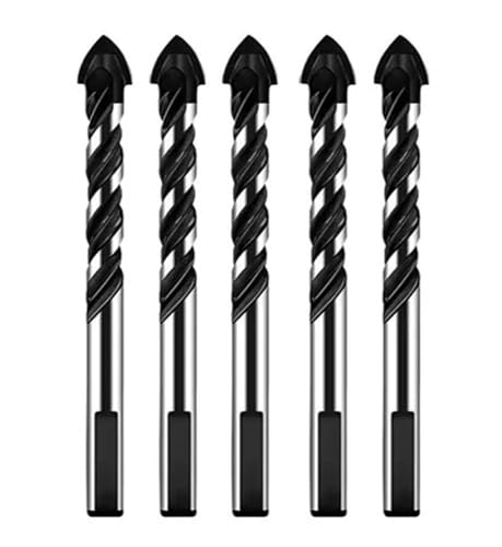 5 STÜCKE Glas Metall Fliesen Dreieck Diamant Keramik Beton Ziegel Holz Stanzen Lochsäge(8mm Set Black) von Hameate
