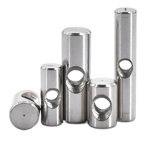 5 STÜCKE M4 M5 M6 304 Edelstahl Zylinderschrauben Zylinderstift Dübel Kreuzloch Hammer Eingebettete Mutter for Holzmöbel Zubehör(M4x25) von Hameate