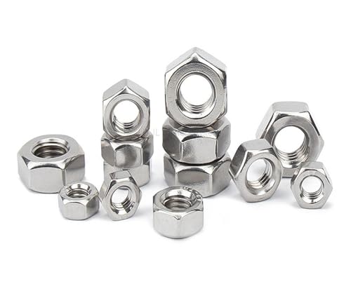 50PCS Hexagon 304 Edelstahl Hex Muttern Mutter for Schrauben Bolzen(M1.6) von Hameate