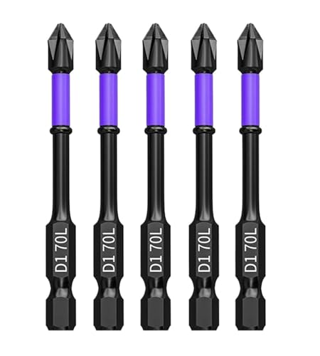 5PCS/6PCS Anti-Rutsch Stoßfest Schraubendreher-bits Starke Magnetische for Arbeit Langlebig Und(70MM 5PCS) von Hameate
