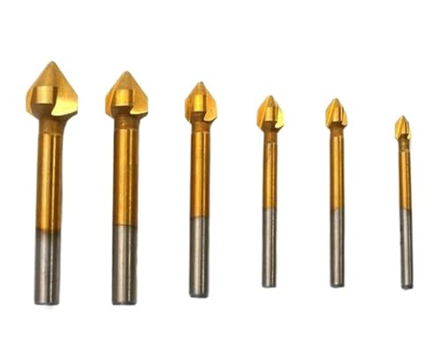 6PCS 3 Flöte 90 Grad HSS Fase Anfasen Cutter Ende Mühle Werkzeug Senker Bohrer 6PCS 3 Flöte 90 Grad HSS Fase Anfasen Cutter Ende Mühle Werkzeug Senker Bohrer von Hameate