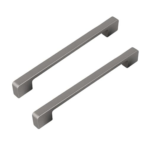 Moderne Schrankgriffe aus Aluminiumlegierung, elegante Griffe für Küchenschrank, Kommode und Heimdekoration, Hardware (grau, Lochabstand 320 mm), 2 Stück von Hamender