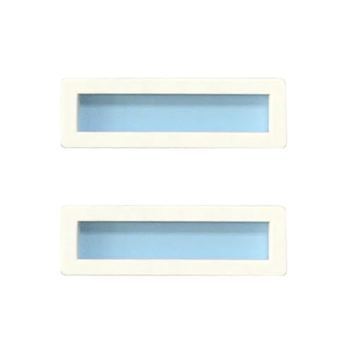 Quadratische Schiebetürgriffe aus ABS-Kunststoff, versenkte Griffe für Schrankschubladen, Fenster und Möbelbeschläge, Blau, 2 Stück von Hamender