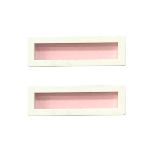 Quadratische Schiebetürgriffe aus ABS-Kunststoff, versenkte Griffe für Schrankschubladen, Fenster und Möbelbeschläge, Rosa, 2 Stück von Hamender
