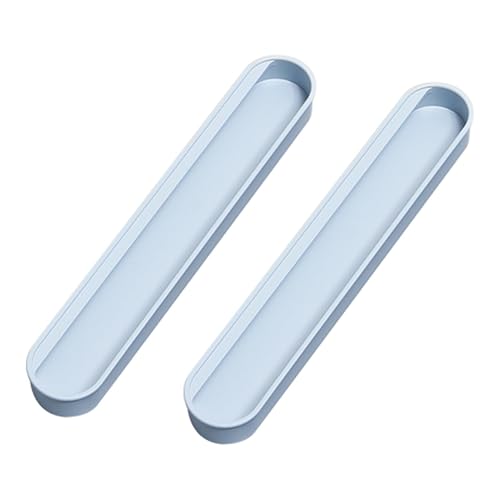 Schrankgriffe aus Aluminiumlegierung, mehrfarbig, versenkte Griffe für Schiebetüren, Schubladen, Fenster und Möbelbeschläge, Blau, Länge 160 mm, 2 Stück von Hamender