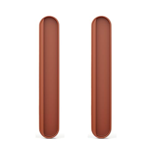 Schrankgriffe aus Aluminiumlegierung, mehrfarbig, versenkte Griffe für Schiebetüren, Schubladen, Fenster und Möbelbeschläge, Orange, Länge 160 mm, 2 Stück von Hamender