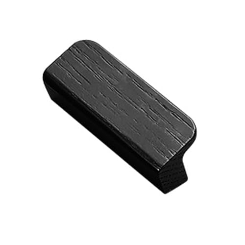 Schubladengriff aus Massivholz, für Küchenschrank, Kommode und Schuhschrank, Hardware (schwarz, Lochabstand 32 mm) von Hamender