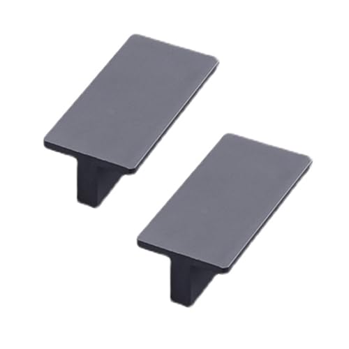 T-förmige Schrankgriffe aus Aluminiumlegierung, für Schubladen, Schrank, Schminktisch und Türbeschläge, Grau, Lochabstand 32 mm, 2 Stück von Hamender