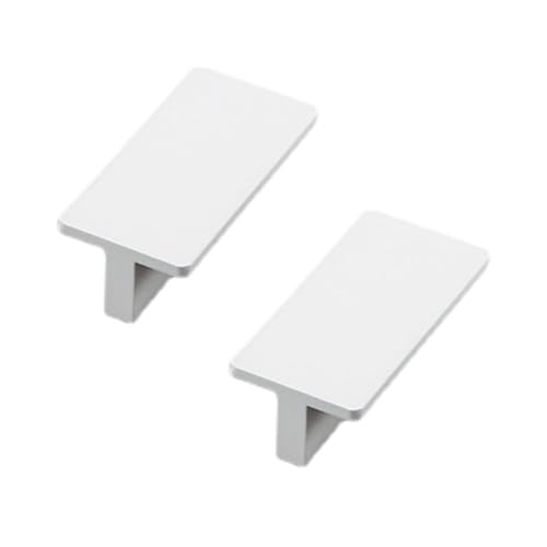 T-förmige Schrankgriffe aus Aluminiumlegierung, für Schubladen, Schrank, Schminktisch und Türbeschläge, Weiß, Lochabstand 32 mm, 2 Stück von Hamender