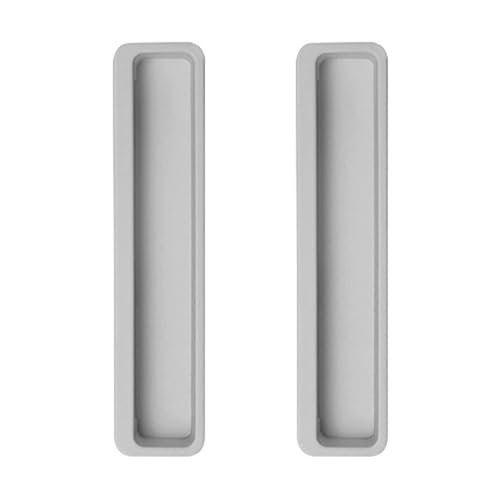 Türgriffe ohne Bohren, mehrfarbig, Aluminiumlegierung, quadratisch, versenkte Griffe für Schrank, Schublade, Möbel, Fenster, 2 Stück (Grau 1, 143 mm) von Hamender
