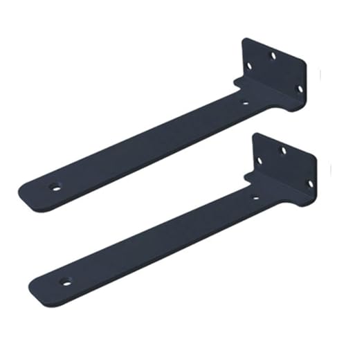 Unsichtbare schwebende Regalhalterungen, strapazierfähig, vorwärts und rückwärts, Wandstützen für Küche, Arbeitsplatte, Wohnzimmer und Außenbereich (schwarz, 15 cm), 2 Stück von Hamender