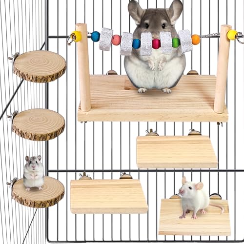 Chinchilla Holzleisten Hamsterständer Plattform Kleintiere Kletterspielzeug Käfig Zubehör für Streifenhörnchen, Eichhörnchen, Zuckergleiter, Rennmäuse, Mäuse, Ratten, Papageien Chinchilla Holzleisten Hamsterständer Plattform Kleintiere Kletterspielzeug Käfig Zubehör für Streifenhörnchen, Eichhörnchen, Zuckergleiter, Rennmäuse, Mäuse, Ratten, Papageien von Hamiledyi