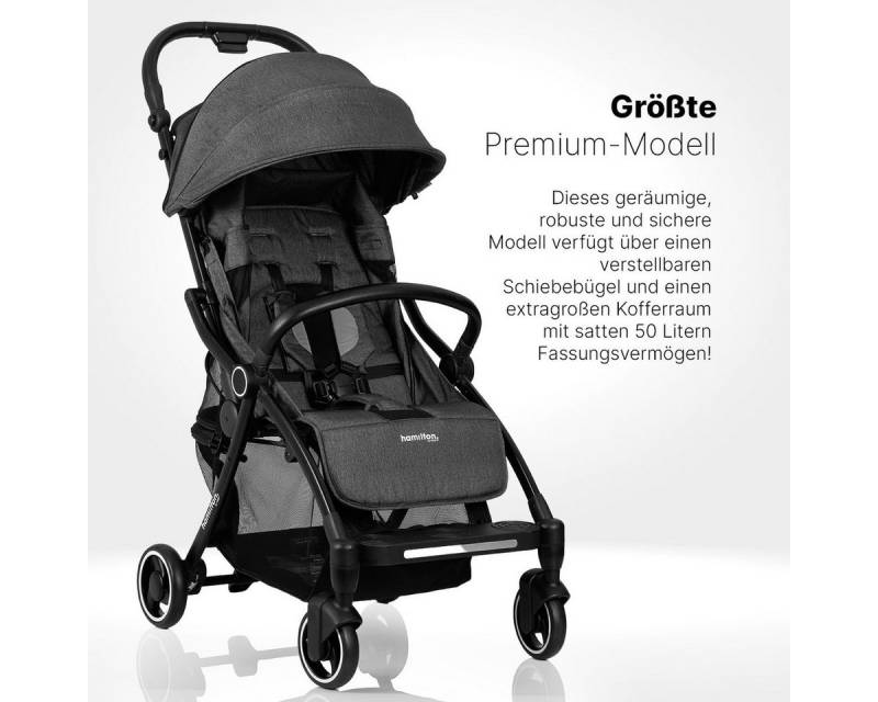 Hamilton by yoop Kombi-Kinderwagen XL Kinderwagen – Premium Buggy mit MagicFold™ - Leicht und wendig von Hamilton by yoop