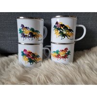 Emailletasse Mit Islandpferd Emailletasse Mit Islandpferd von HamingjaDesign