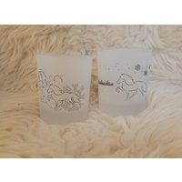 Windlicht, Glas Mit Islandpferd Windlicht, Glas Mit Islandpferd von HamingjaDesign