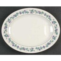 Urlaub Türkei Servierplatte Theo Haviland New York Grape Arbor Fleisch Mid Century Modern Aqua Grün Lila Thanksgiving von Hamishsan