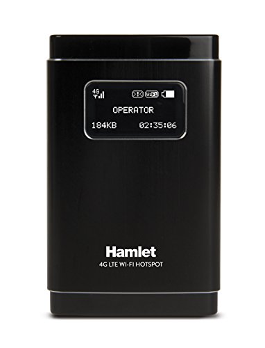 HAMLET hhtspt4glte Router 4 g LTE Lithium-Akku 2500 mAh/SD Reader 100 Mbps/50Mbps schwarz/anthrazit von Hamlet