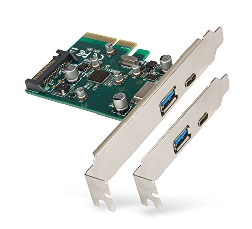 Hamlet HUSB312TCPCX Karte und Adapter für Schnittstellen USB 3.0, USB 3.1, intern – Karten und Adapter für Schnittstellen (PCIe, USB 3.0, USB 3.1, PCIe 2.0, Grün, PC, ASMedia ASM1142) von Hamlet