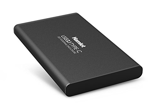 Hamlet HXD25TCU31 Tragbare Festplatte, 6,3 cm (2,5 Zoll), Schwarz von Hamlet