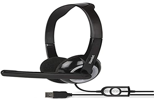 Hamlet Stereo-Headset mit Anschluss USB-Mikrofon für PC-Informatik von Hamlet