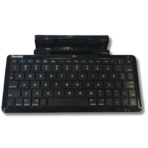 Hamlet XPADKK100BTMS Tastatur für Mobilgerät - Tastaturen für Mobilgeräte (Bluetooth, QWERTY, Schwarz, Mini, Lithium, 217 x 925 x 19 mm) von Hamlet