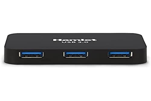 Hamlet xhub430bk Hub USB 3.0 4 Ports 5 GBBs mit Kabel USB 3.0 von Hamlet