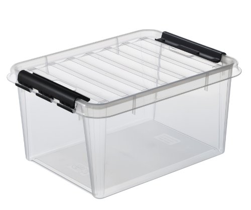 SmartStore 3508390 Classic-15 Aufbewahrungsbox mit Deckel, transparent, 14 L von Hammarplast