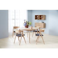 Hammel Furniture Essgruppe "Findahl/Basic by Hammel Single/City", (Set, 5 tlg.), mit Single Esstisch Ø130 cm inkl. 2 Einlegeplatten und 4 City Stühle von Hammel Furniture