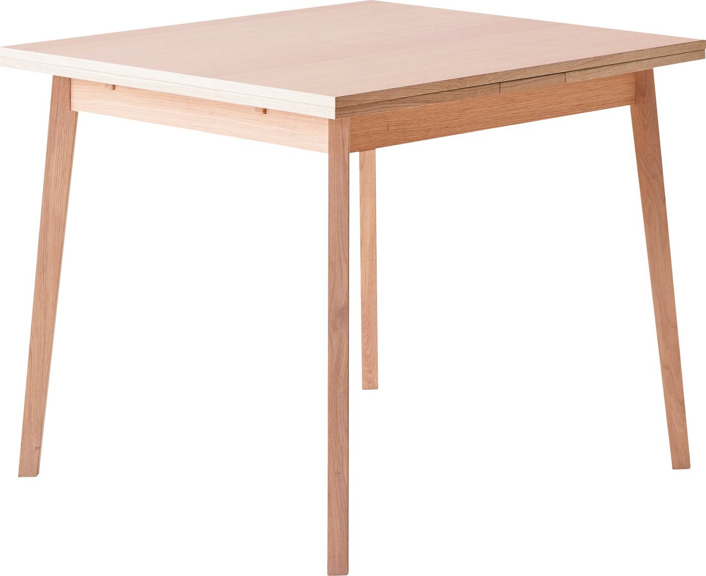 Hammel Furniture Esstisch Basic Single, schnell innenliegende Einlegeplatten ausziehbar, 90(164)x90 cm, Melamin / Massivholz, stabiler dänische Design Tisch von Hammel Furniture