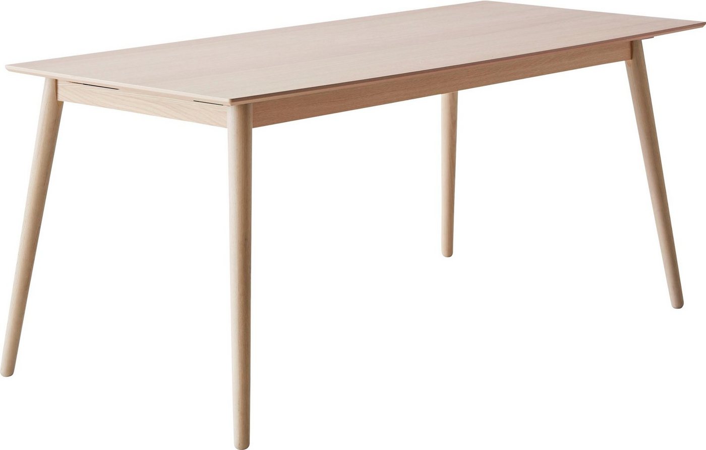 Hammel Furniture Esstisch Meza by Hammel, bootsförmige Tischplatte MDF, Gestell aus Massivholz, 2 Einlegeplatten von Hammel Furniture